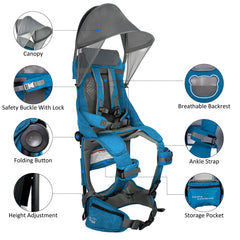 WIPHA hiking backpack carrier foldable frame stores compactly after hikes.