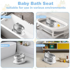 wiqins soft cushion offers breathable comfort throughout bath time.
