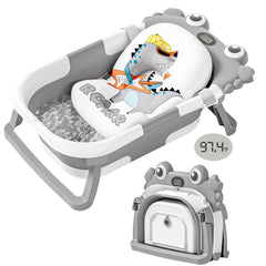 wiqins collapsible baby bath folded compact for easy storage