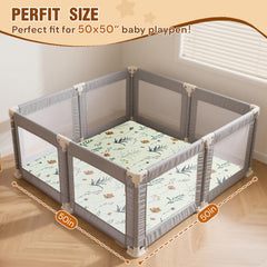 Wirhao baby play mat features a non-slip bottom for stable crawling.