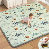 Wirhao baby play mat waterproof surface enables easy spill cleanup.