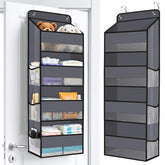 WiseLife over-the-door organizer front view with clear window for quick item visibility.