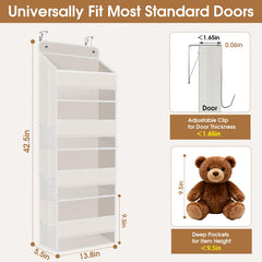 WISELIFE door organizer inner pockets neatly storing daily essentials