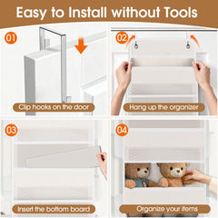 WISELIFE door organizer with six mesh side pockets for easy access
