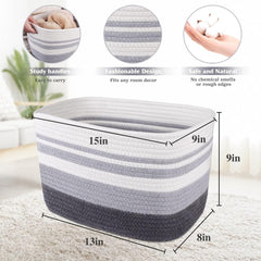 WISELIFE basket with reinforced handles for easy transport around the home.