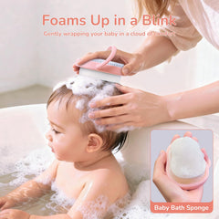 Wishbird foam bath sponge helps rinse and refresh skin during gentle baths.