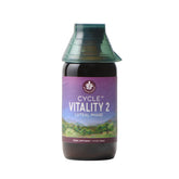 WishGarden Cycle Vitality bottle—plant-based luteal support in a compact bottle.
