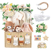 Wisreach wooden baby shower crate with frame for gift display