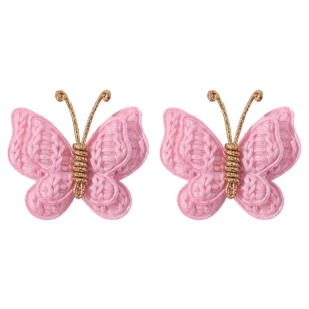 Wistamik butterfly hair clip peach red adds whimsical charm to hairstyles.