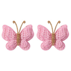 Wistamik butterfly hair clip peach red adds whimsical charm to hairstyles.