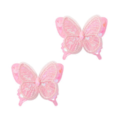 Wistamik butterfly hair clip pink front view adds playful charm to everyday hairstyles.
