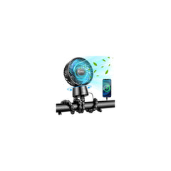 WITHOUSE 20000mAh stroller fan with auto-oscillation delivers gentle air circulation for baby comfort