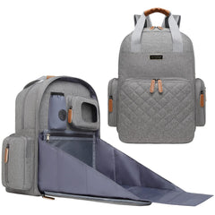 WITSTEP diaper bag with changing-station unfolded for easy on-the-go diaper changes