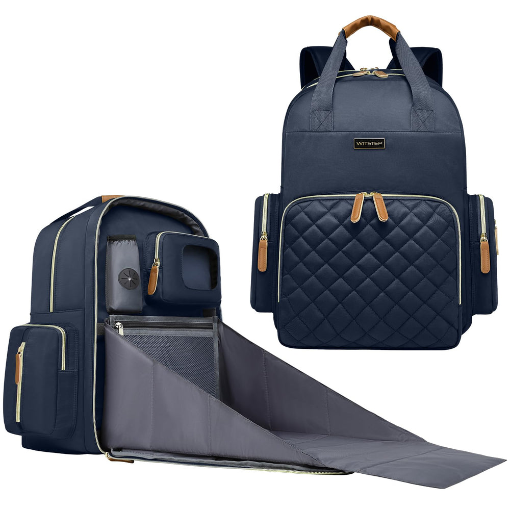 WITSTEP diaper bag backpack with changing station for on-the-go diaper changes