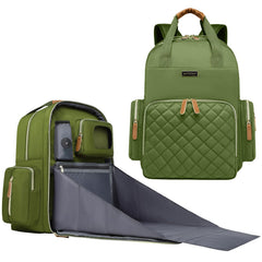 WITSTEP diaper bag backpack with changing station for on-the-go diaper changes.