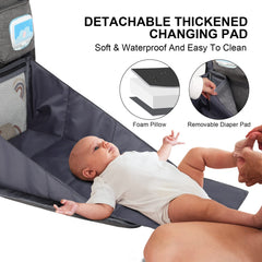 WITSTEP diaper bag main-compartment spacious enough for baby items and a laptop
