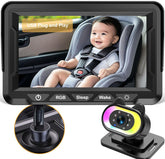 Wkzay Baby Car Camera 1080p for crystal-clear rear-seat monitoring on trips.