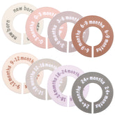 WLLHYF baby closet divider with clear labels for easy size sorting.
