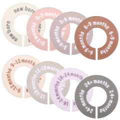 WLLHYF baby closet divider with clear labels for easy size sorting.