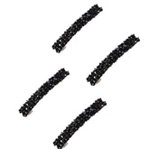 WLngtv 4Pcs black hair clips with rhinestones offer elegant sparkle and secure daily hold