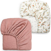 WNATN muslin crib sheets 2-pack offer a soft, breathable sleep surface.