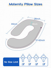 Wndy's Dream J-shaped ergonomic pillow supports back, belly, and hips for alignment.