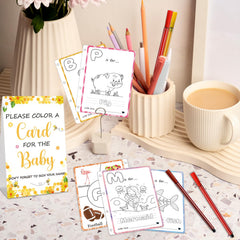WNINK coloring pages A to Z offer learning through coloring for a playful shower activity.
