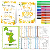 WNINK Baby's First ABC Book table sign brightens the shower and invites guests to color.