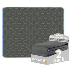 Wnote waterproof washable underpad in dark gray protects mattresses and furniture