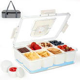 Wn's Day Snackle Box front view, portable freshness for travel.