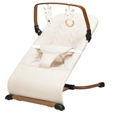 Wnttmt portable baby bouncer beige for gentle infant support during play and rest