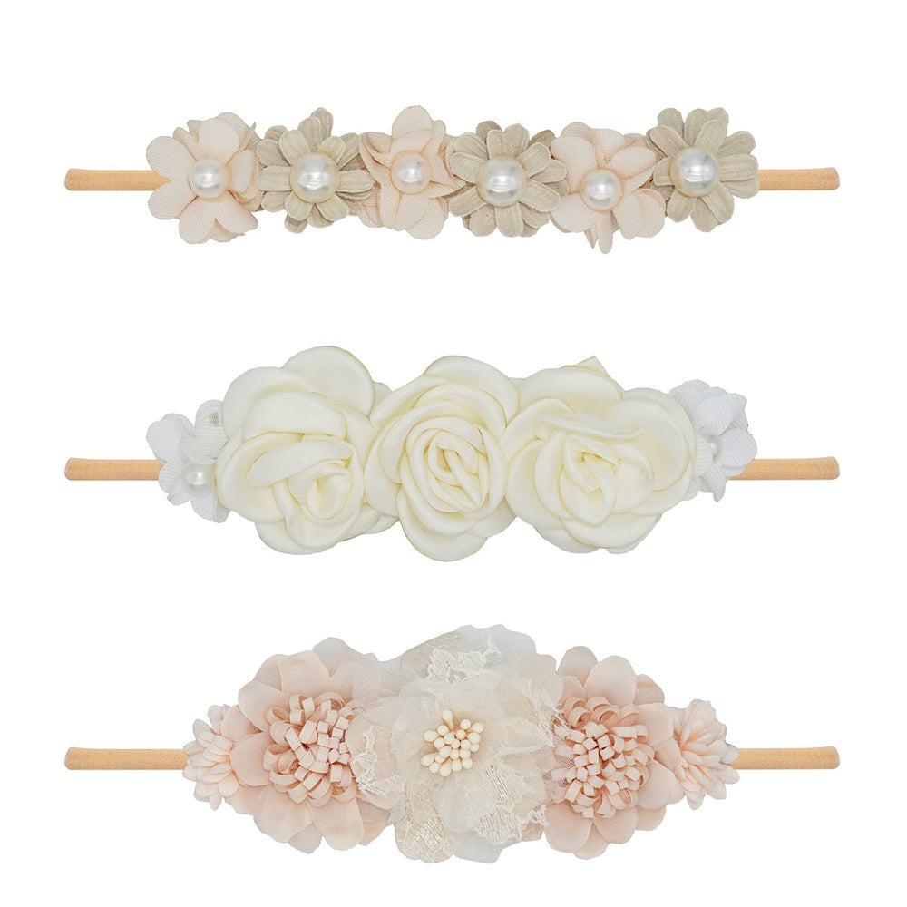 WNYUJOY three piece flower headbands set in varied colors for easy outfit matching