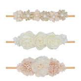WNYUJOY three piece flower headbands set in varied colors for easy outfit matching