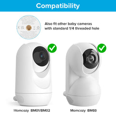 Wochel mount demonstrates 360 tilt for wide nursery view