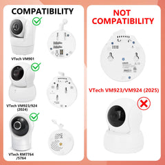 Wochel baby monitor mount for VTech VM924 enables quick, tool-free setup for bedside viewing