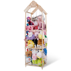 WodGod stuffed animal zoo storage outer frame keeps plush toys neatly organized.