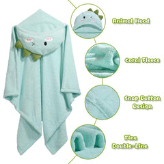 WODHOY hooded towel highlights hair-drying ease for quick after-bath cleanups.