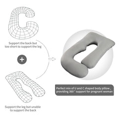 Wodsfay U-shaped pillow zipper detail showing durable dual interlock zippers.