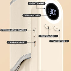 Woitury bottle warmer shows 360-degree wrap for even heating during car rides.