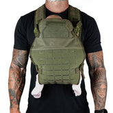 Wolf Tactical toddler carrier shows strap adjustment for secure fit