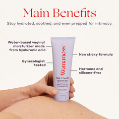 Womaness Daily V Soothe external application on vulva area for comfort