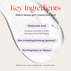 Womaness Daily V Soothe gel texture close-up highlighting hydrating formula
