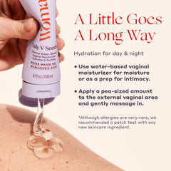 Womaness Daily V Soothe packaging view showing 4oz bottle