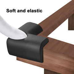 Wome dense foam bumper absorbs impacts while remaining discreet on dark wood.