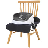 WOMUMON booster chair cover front view showing waterproof fabric for easy spills cleaning