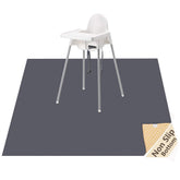 WOMUMON splat mat under high chair protects floors and eases cleanup