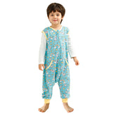 WONDAY sleep sack with feet enables safe standing and walking.