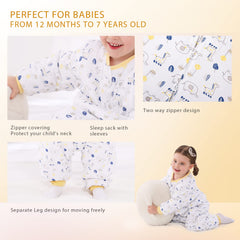 WONDAY wearable toddler sleep sack with legs allows safe movement while keeping cozy