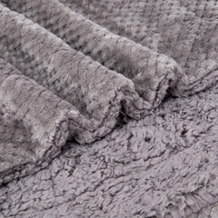 Close-up shows WONDER MIRACLE coral fleece texture with plush softness