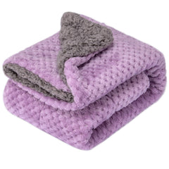 Wonder Miracle fuzzy blanket for crib in DG Lavender offers gentle warmth for baby
